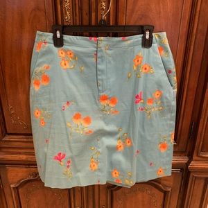 Kate Hill Flowered Skirt EUC